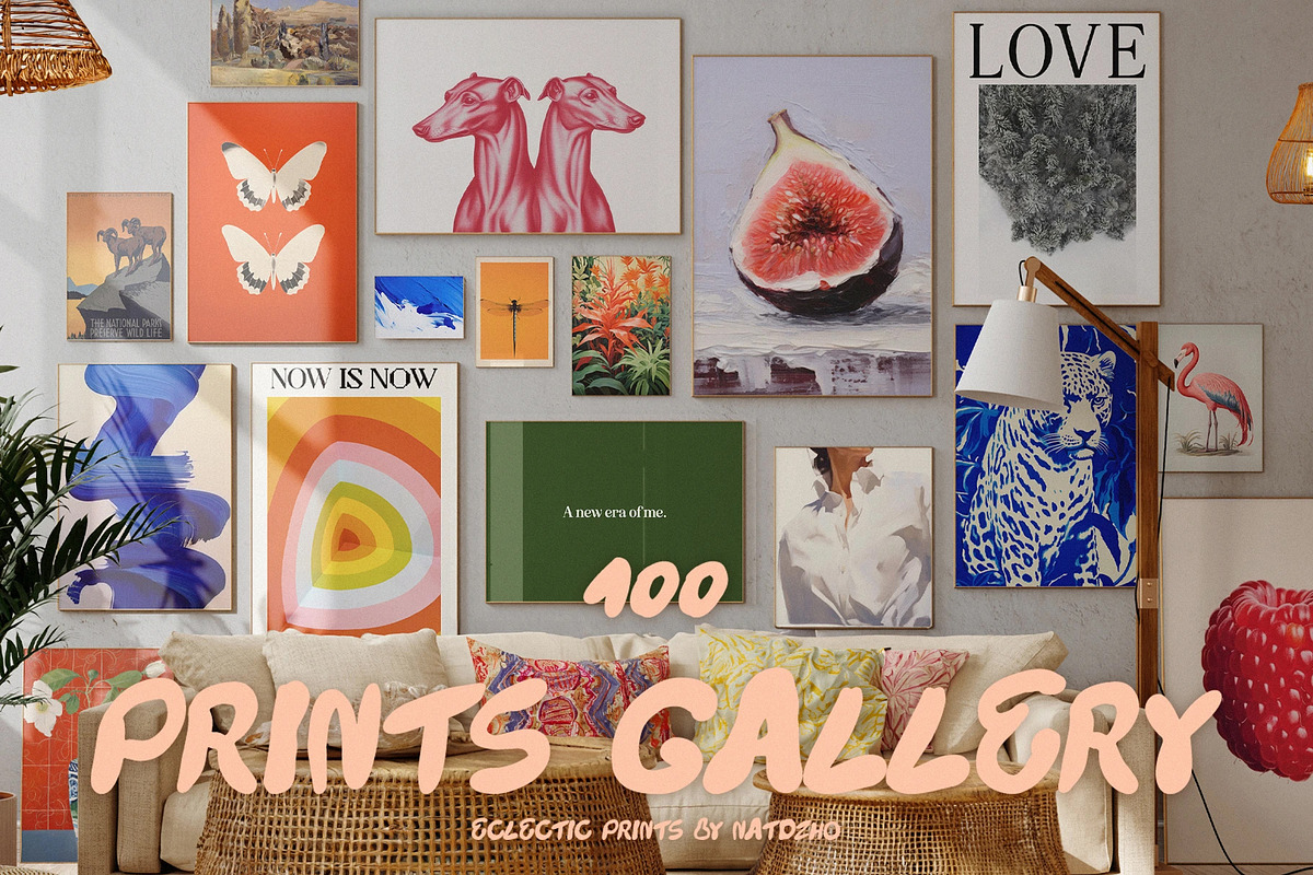 100 Eclectic Wall Art Prints, a Wallpaper Graphic by Purple (Photo 1 of 10)