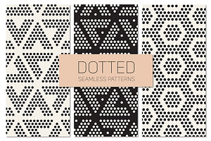 Dotted Seamless Patterns. Set 8