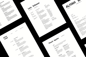 Minimalist Resume Template Pack Of 7