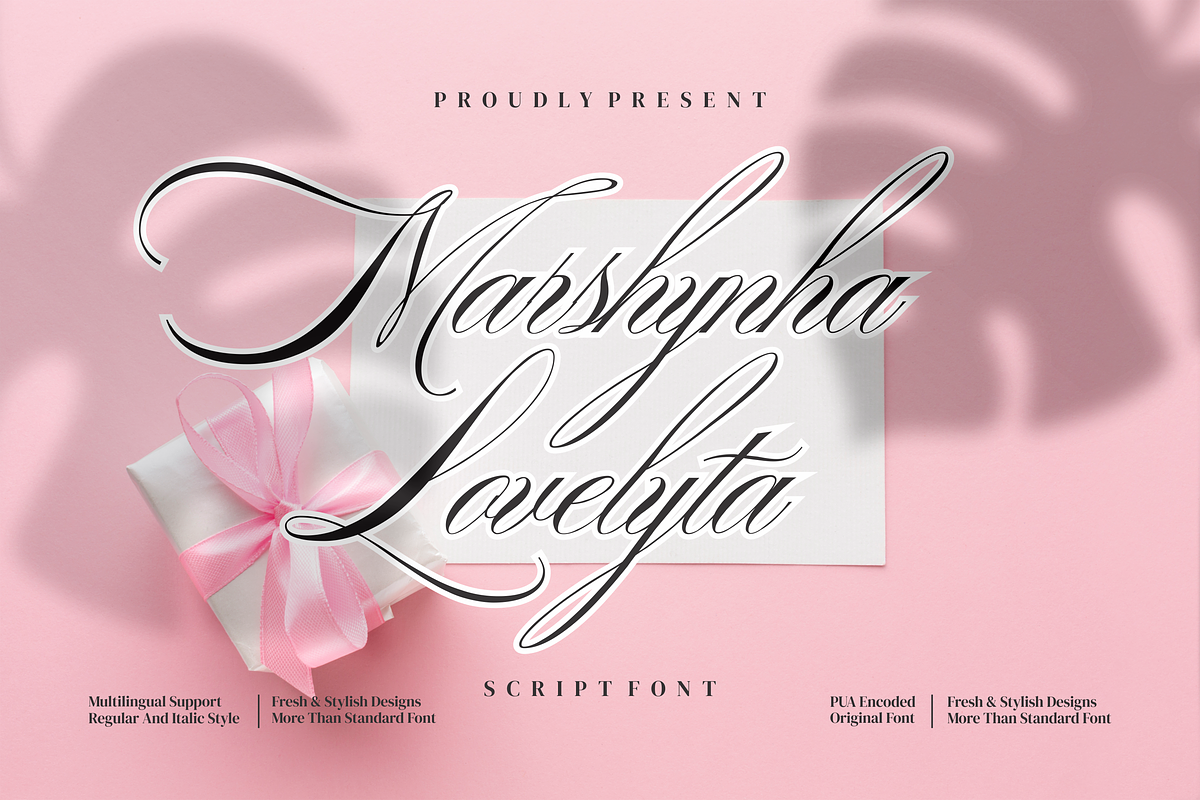 Marshynha Lovelytta - Script style, a Script Font by mahstudios (Photo 1 of 8)