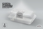 Narrow Clamshell Container Mockup, a Cups & Container Mockup by INCDesign (Thumbnail 8 of 11)