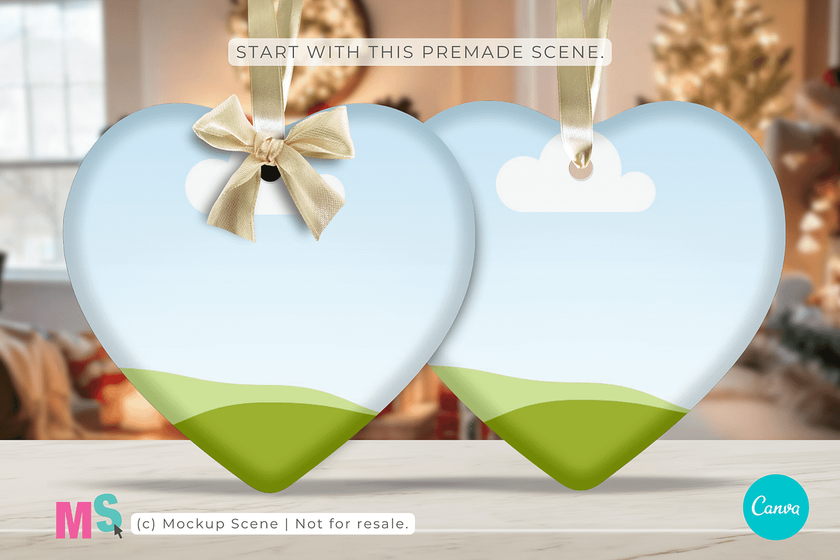 Heart Ceramic Ornament Canva Mockup, a Mockup by Mockup Scene (Photo 17 of 18)