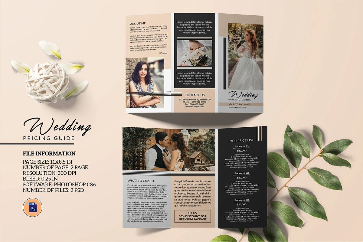 Photography Trifold Brochure, a Brochure Template by Template Shop (Photo 1 of 4)