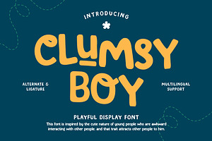 Clumsy Boy Display Font