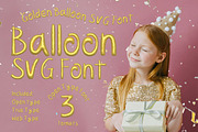 Balloon SVG Font Golden, a Handwritten Font by 3Motional (Thumbnail 1 of 6)
