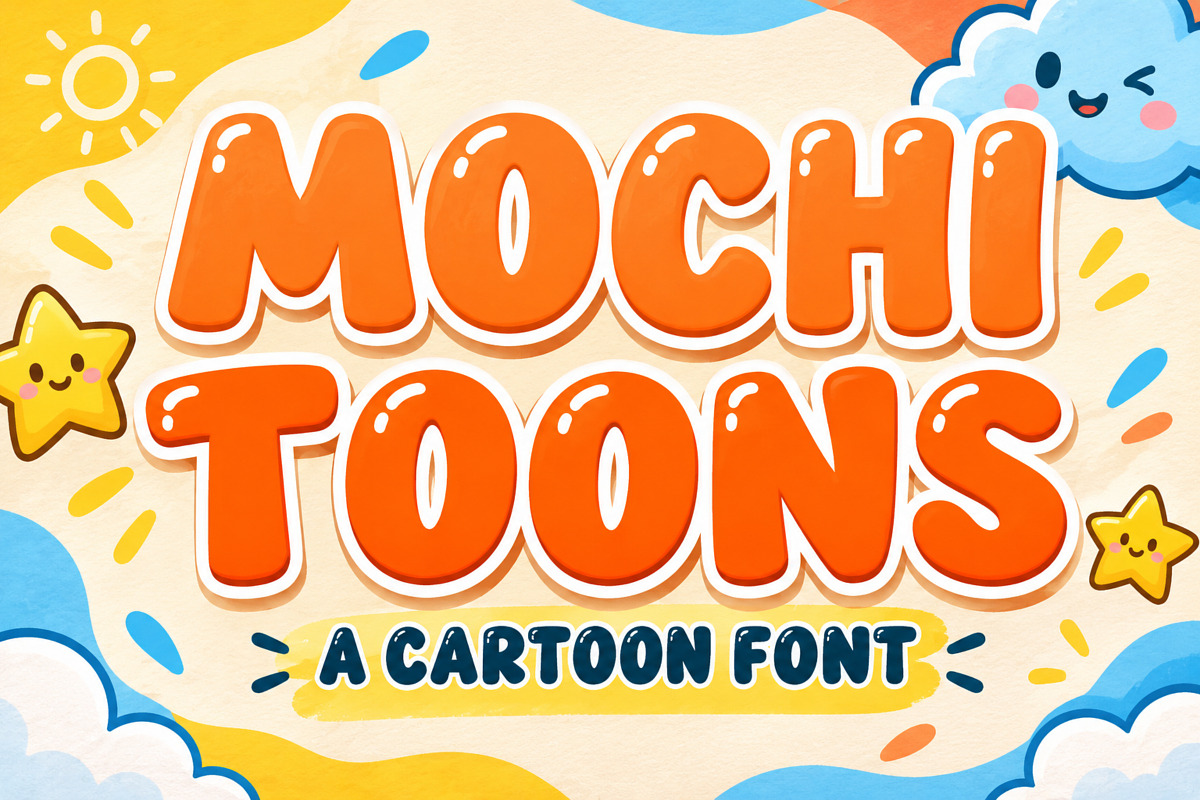 Mochi Toons, a Sans Serif Font by Limited.studio (Photo 1 of 4)