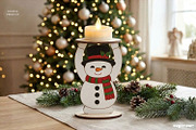 Christmas Character Candle Holders, a Decorative Illustration by svgocean (Thumbnail 11 of 14)