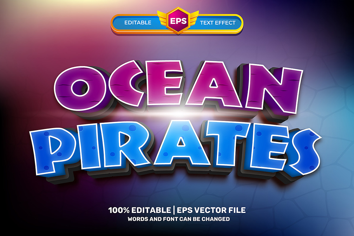 Ocean Cartoon 3D Text Effect, a Brushes & More by Agung Kreatif (Photo 5 of 9)