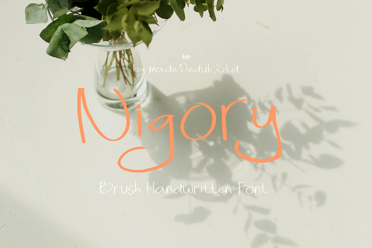 Nigory Handwritten Font, a Handwritten Font by madeDeduk (Photo 1 of 9)