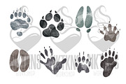 Watercolor Clipart Animals Track, an Animal Illustration by NKTKNS (Thumbnail 3 of 4)