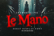 Le Mano - Unique Serif Display Font, a Serif Font by Afkari Studio (Thumbnail 1 of 10)