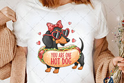 Cute Valentine Dachshund Dog Hot Dog, an Illustration by Creative Art (Thumbnail 3 of 6)
