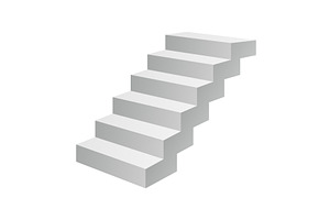Isometric 3D staircase. Step design