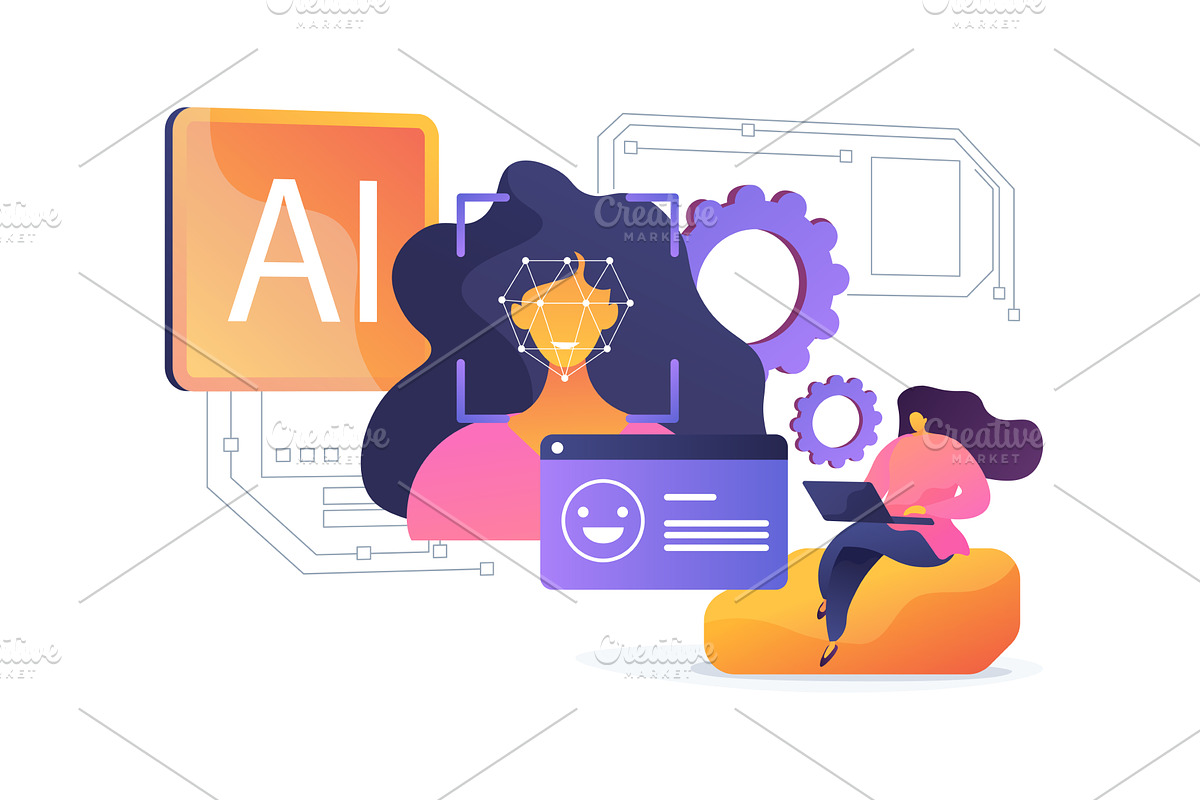 AI Emotion Detection in Customer, a Technology Illustration by Visual Generation