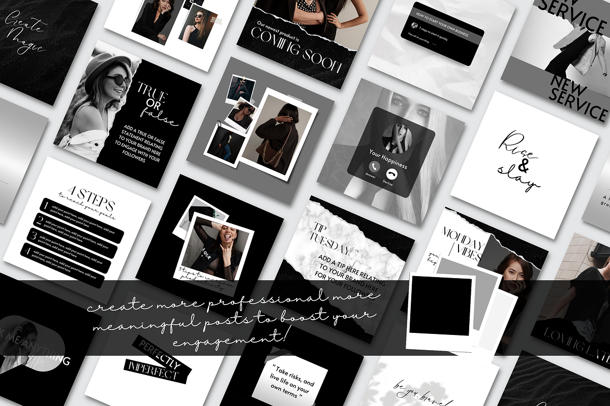 Luxe Black & White Instagram Template