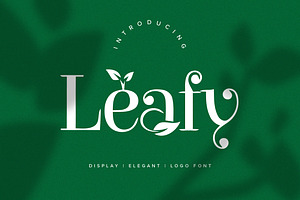 Leafy Logo Font, a Font by Kreativ Space