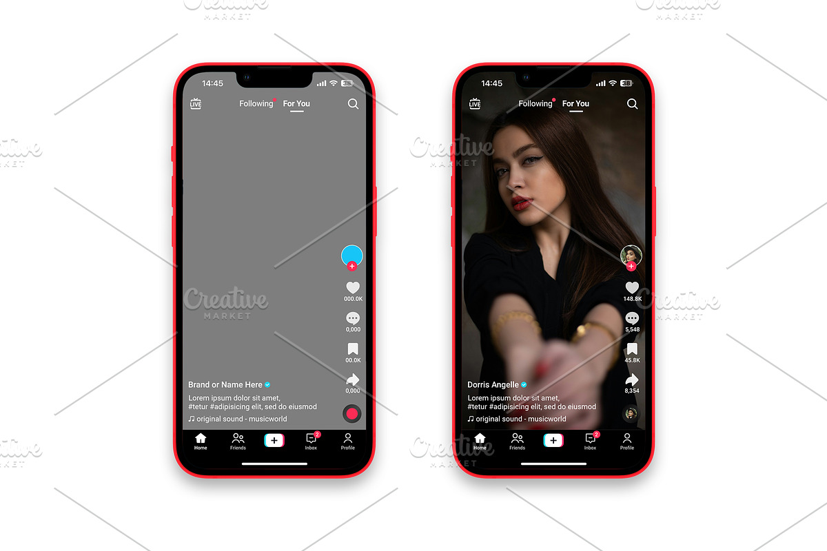 TikTok Mockup Template 2024, a Social Media Template by Dilshod Sobirov (Photo 6 of 8)
