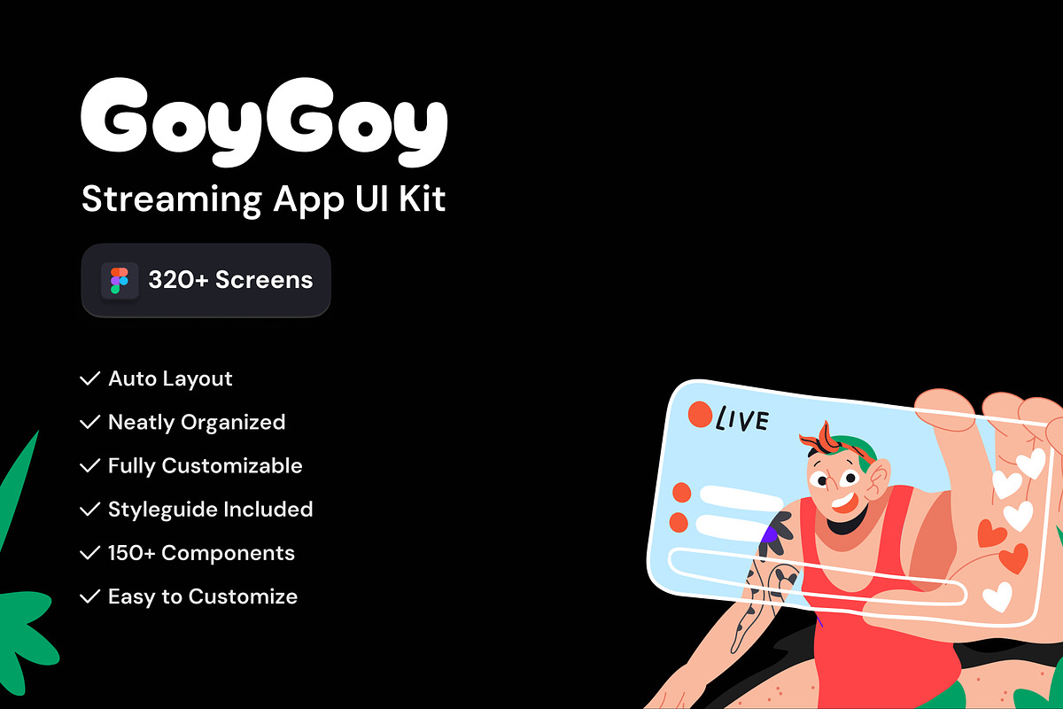 Live Streaming App UI Kit, an UI Kit Template by SyalUIUX (Photo 1 of 5)
