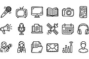 Black Media Icon Set Vector, an Illustration by designvectx (Thumbnail 2 of 3)