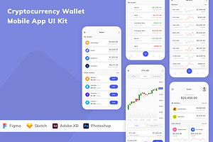 Cryptocurrency Wallet App UI Kit