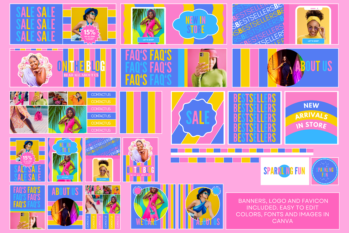 Fun and Colorful Shopify Theme, a Shopify Template by SunshineStudioBoutique (Photo 5 of 9)