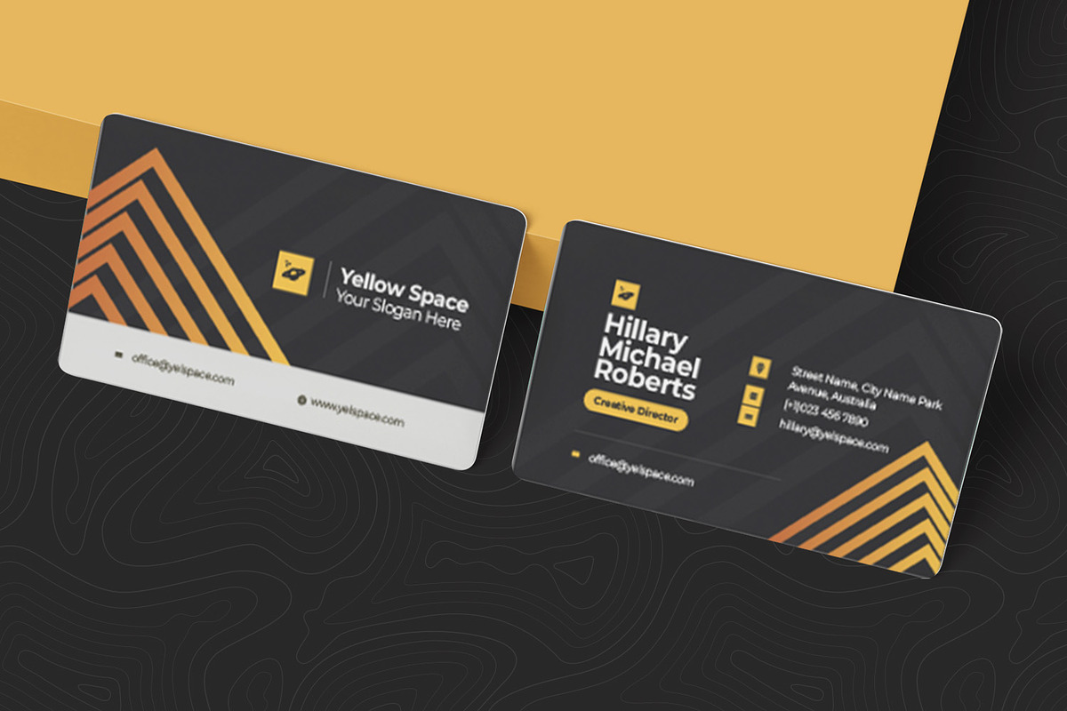 Yellow Spaces Business Card, a Business Card Template by Esensifiksi.studio (Photo 2 of 2)