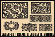Elegant Laser Cut Floral Frames, an Illustration by abu67222 (Thumbnail 1 of 7)