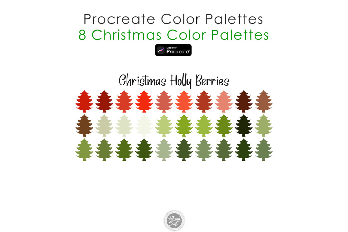Procreate swatches for Christmas, a Palette Add-On by Artisan Craft (Photo 2 of 9)