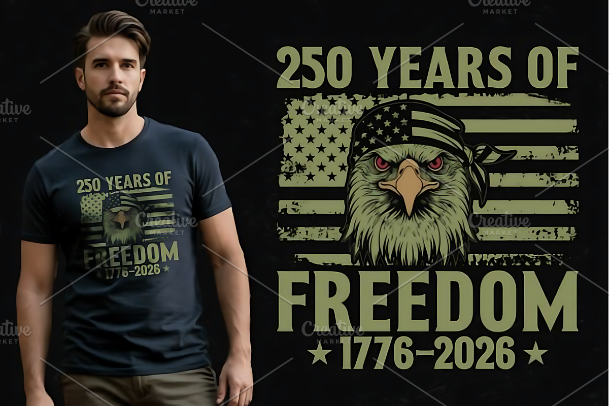 250 Years America, Independence Day, a Seasonal Illustration by Design Station (Photo 1 of 3)