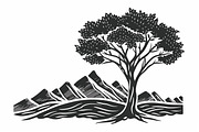 Majestic Mountain and Tree Vector, an Object Graphic by jahid234 (Thumbnail 3 of 11)