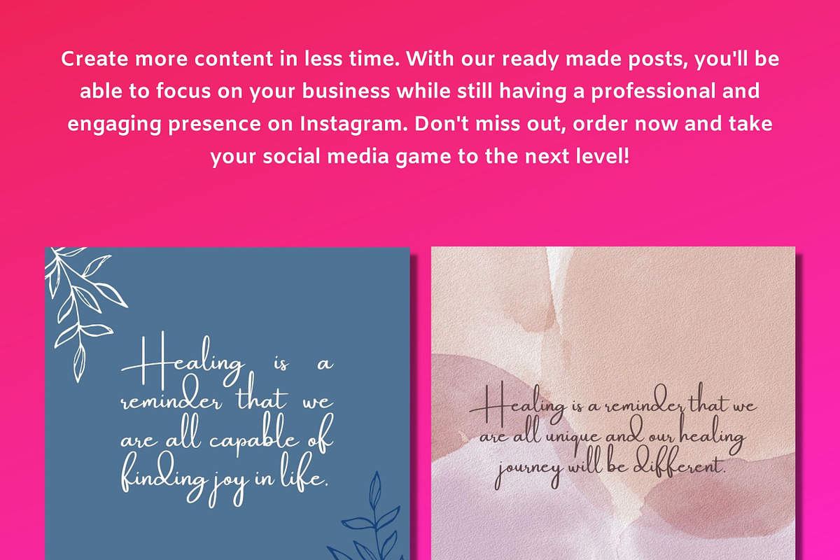 Spiritual Healing Social Media Posts, a Social Media Template by Chantelle T Illustrations (Photo 5 of 7)