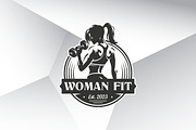 Vintage Woman Fitness Logo Template, a Branding & Logo Template by Heavtryq Design (Thumbnail 4 of 4)