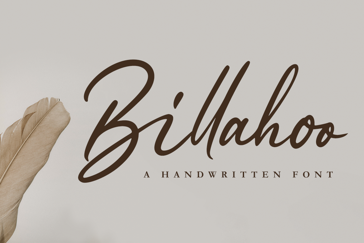 Billahoo a Handwritten Font, a Script Font by Fatmawati (Photo 1 of 12)