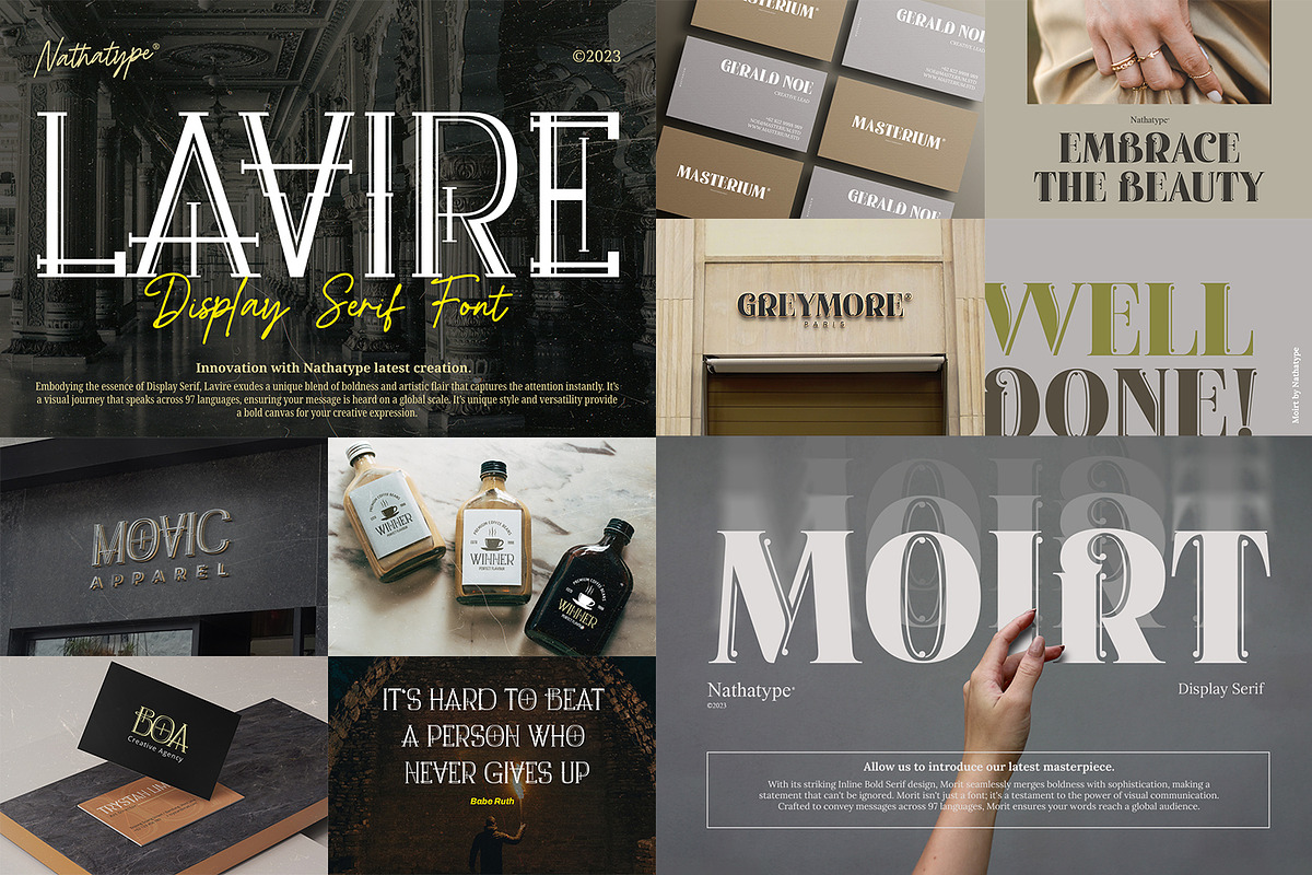 Modern Display Font Bundle 7, a Script Font by Nathatype (Photo 8 of 11)