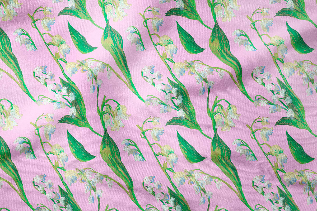 Lily of the Valley Crayons  Seamless, a Pattern Graphic by Lucyinyourheart (Photo 10 of 10)