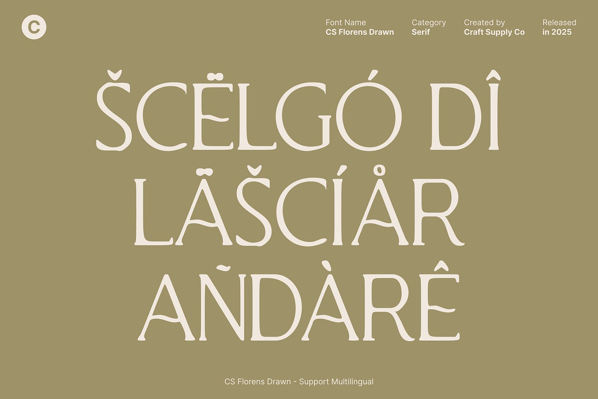 CS Florens Drawn, a Serif Font by Craft Supply Co. (Photo 5 of 8)