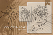 Couple in love. Line art, a Graphic by heyXeni (Thumbnail 1 of 5)