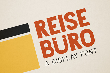 Reisebüro Display, a Sans Serif Font by Elyas Beria