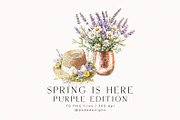 Spring Is Here. Purple Edition., a Seasonal Illustration by PeDe Designs (Thumbnail 4 of 14)