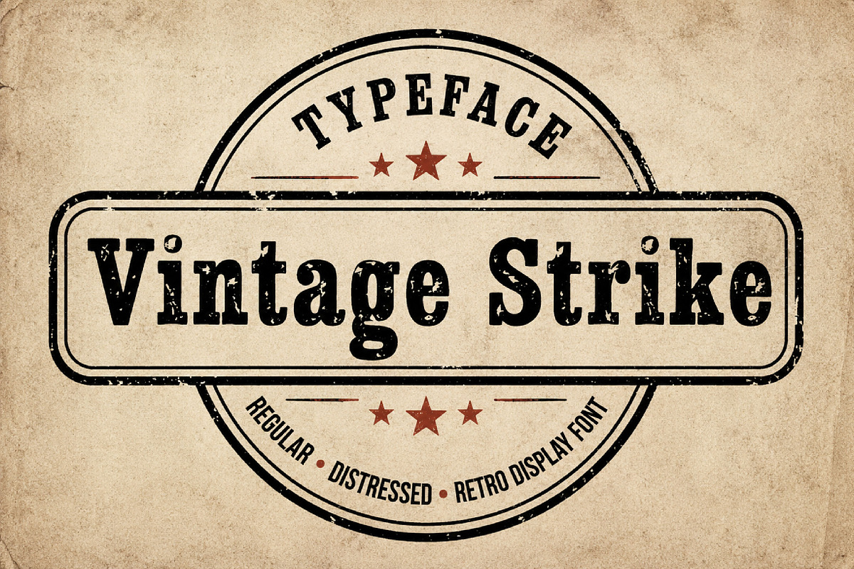 Vintage Strike, a Slab Serif Font by Wow Magic (Photo 4 of 5)