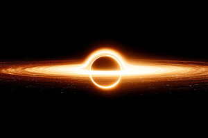 Glowing black hole with bright disk, a School & Education Photo by MistyDay
