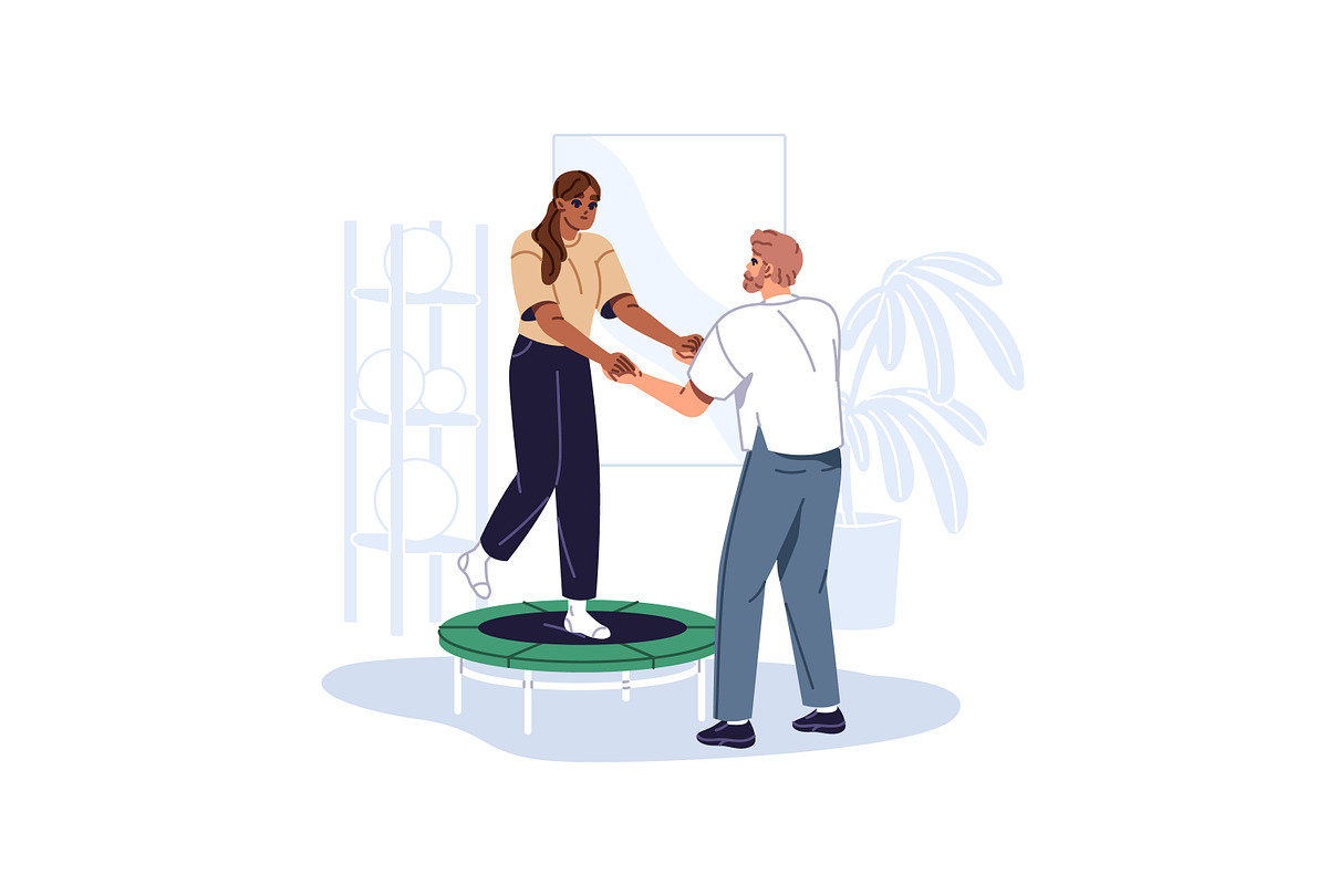 Rehabilitation, physiotherapy set, a Healthcare Illustration by PaperTrident (Photo 9 of 11)