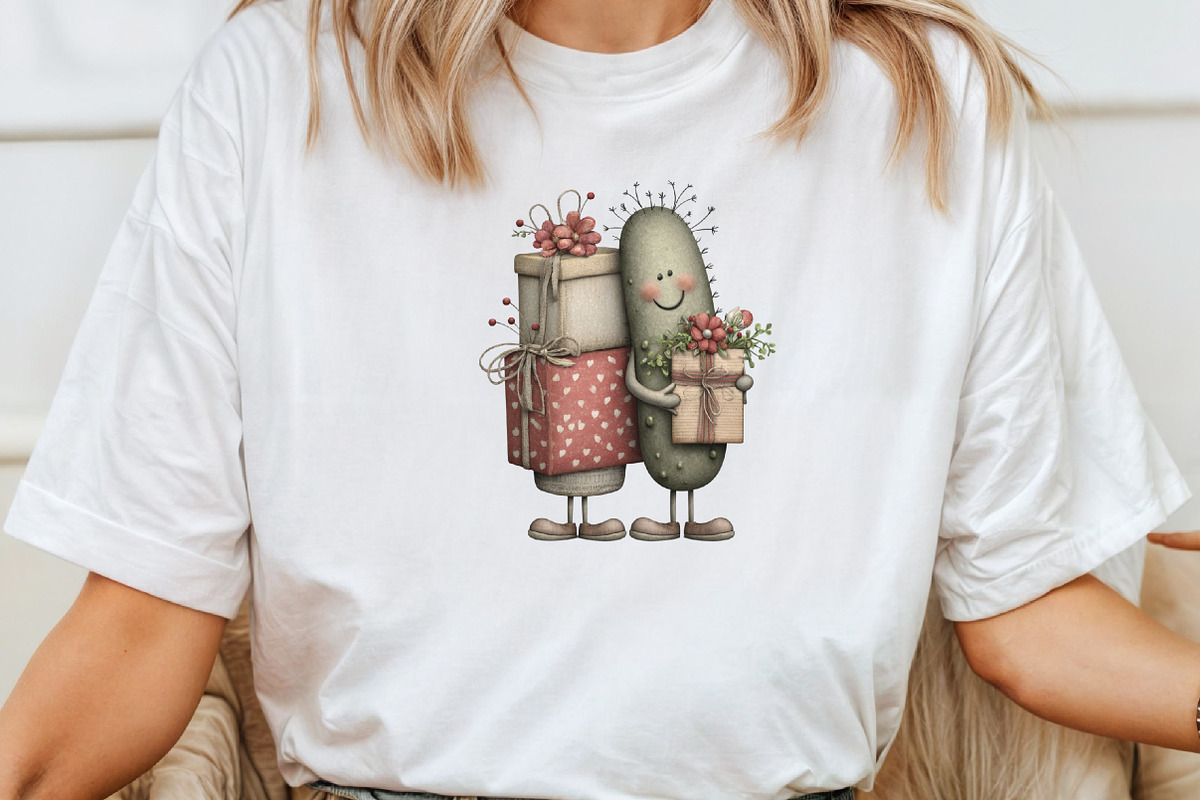 Whimsical Christmas Pickles Clipart, an Illustration by CraftArtStudio (Photo 4 of 6)