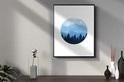 Blue Minimalist Wall Art Set of 4, a Poster Template by Coldgrey Design Studio (Thumbnail 4 of 7)