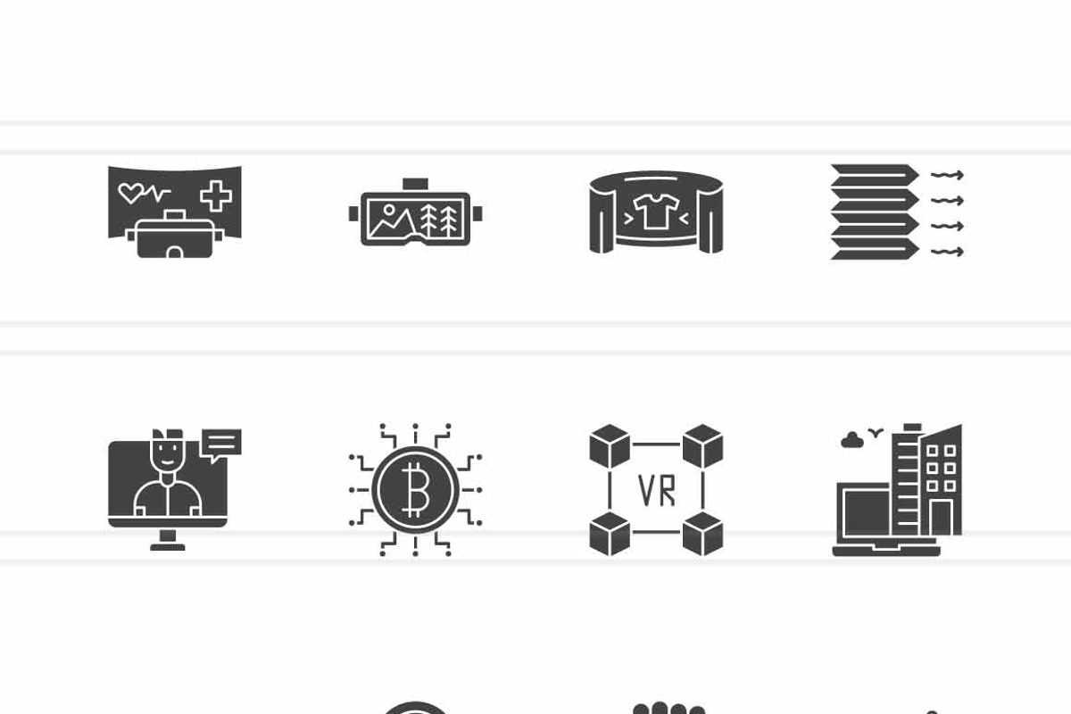 25 Virtual Reality & Metaverse Glyph, an Icon by IconBunny (Photo 2 of 2)