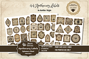 Apothecary Labels Ephemera Sheet, a Decorative Illustration by Print Haven Mochi Vintage (Thumbnail 2 of 4)