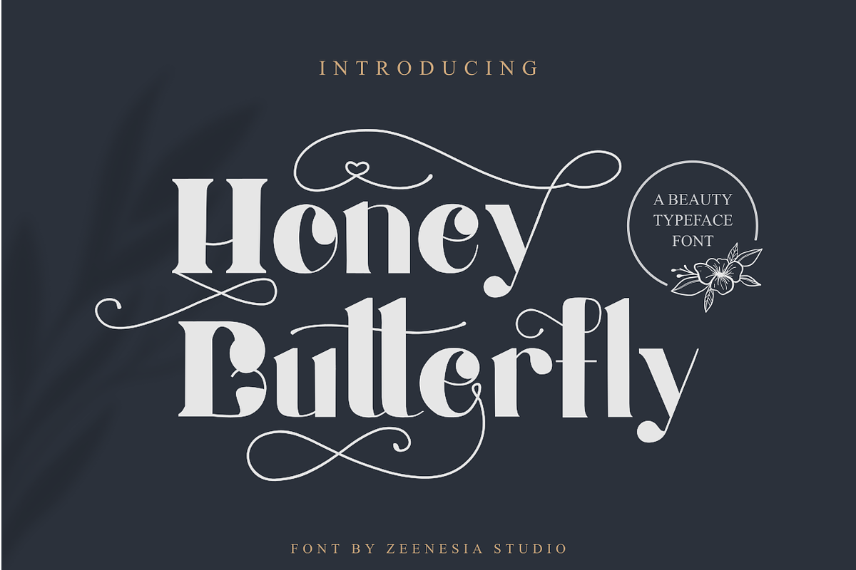 Honey Butterfly - Beauty Typeface, a Serif Font by zeenesia (Photo 1 of 12)