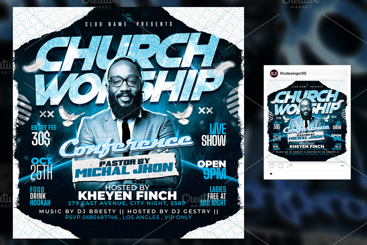 Church Flyer Template, a Flyer Template by RTXdesinger99 (Photo 3 of 3)
