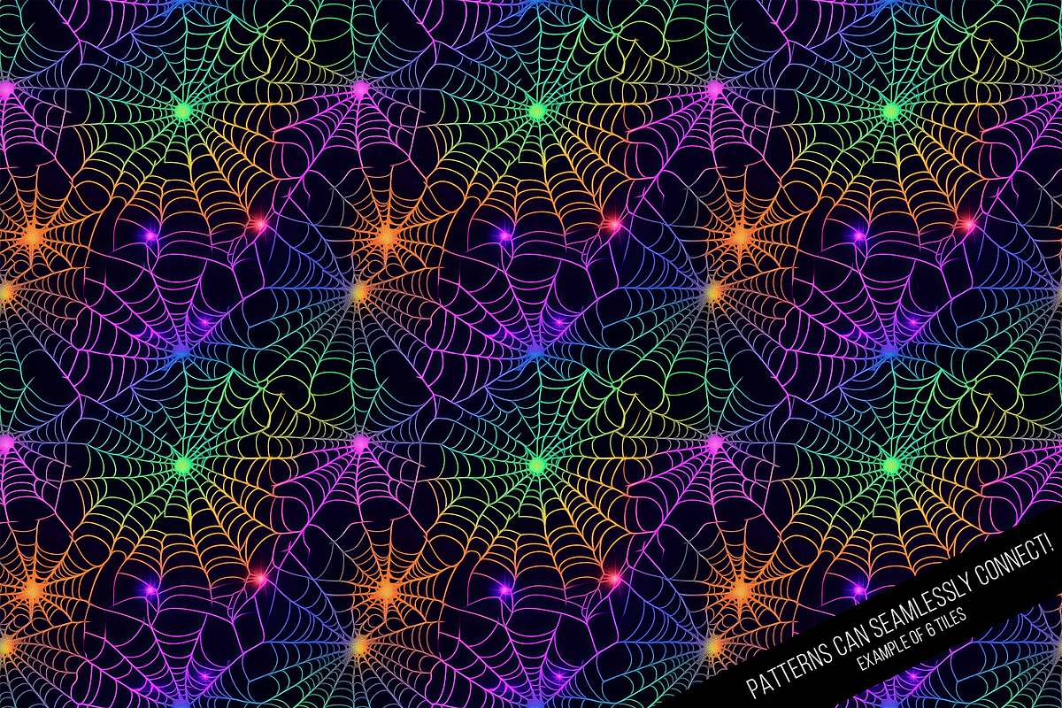 Neon Halloween Digital Paper, a Pattern Graphic by Chromolume Studio (Photo 19 of 28)