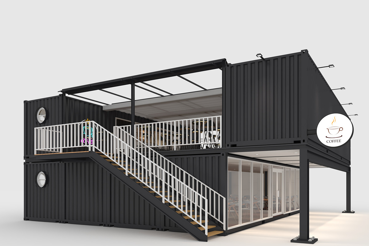 3D Model Container Cafe 14, an Architecture 3D Model by SR 3D Visual (Photo 8 of 19)